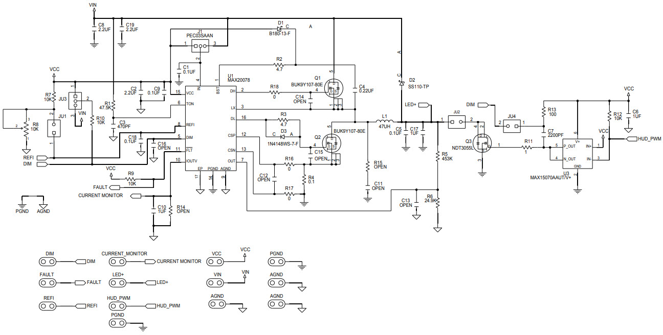 Maxim Integrated MAX20078EVKIT# Reference Design 1