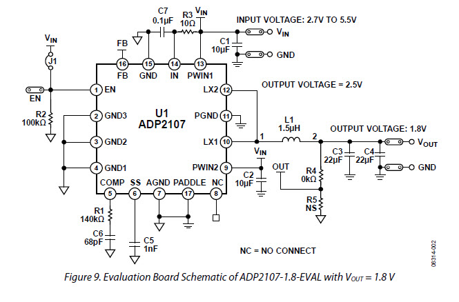 Analog Devices, Inc. ADP2107-EVALZ Reference Design 2