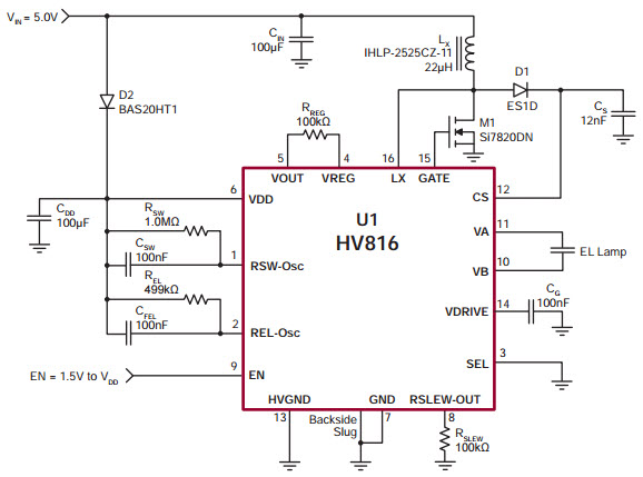 Microchip HV816DB3 Reference Design 1