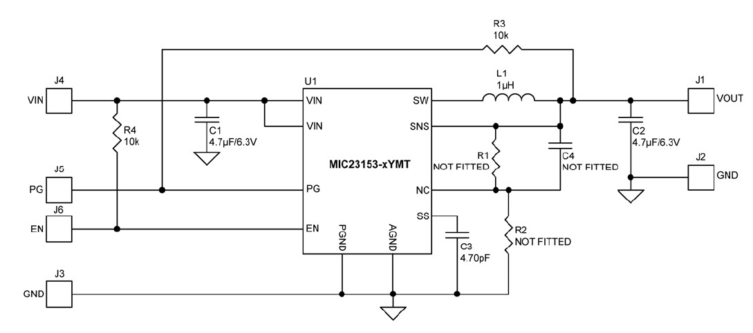 Microchip MIC23153-GYMT EV Reference Design 1