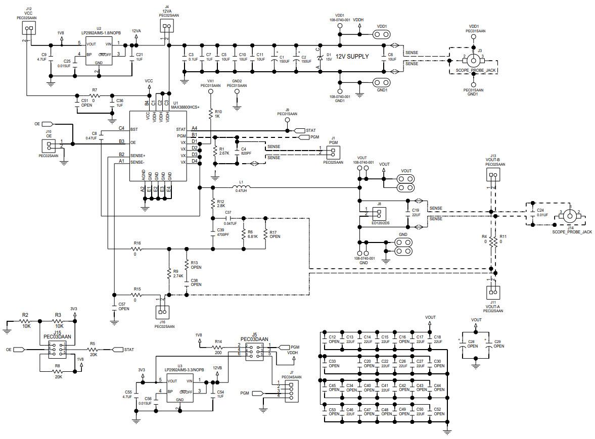 Maxim Integrated MAX38800EVKIT# Reference Design 1
