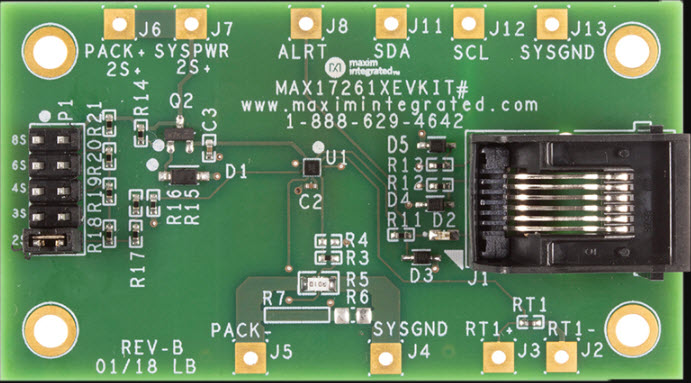 Maxim Integrated MAX17261XEVKIT# Reference Design 1