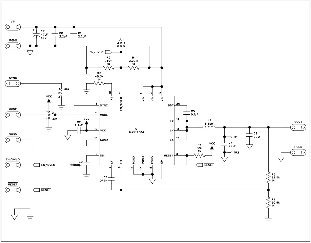 Maxim Integrated MAX17504EVKITA# Reference Design 1