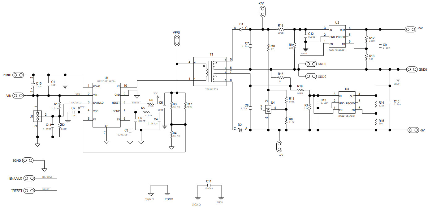 Maxim Integrated MAX17681AEVKITB# Reference Design 1
