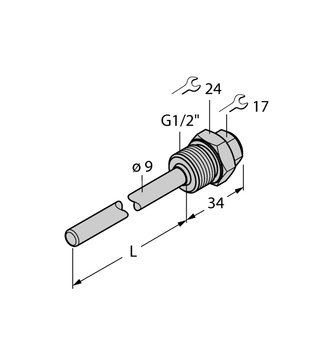 THW-6-G1/2-TI-L050turck