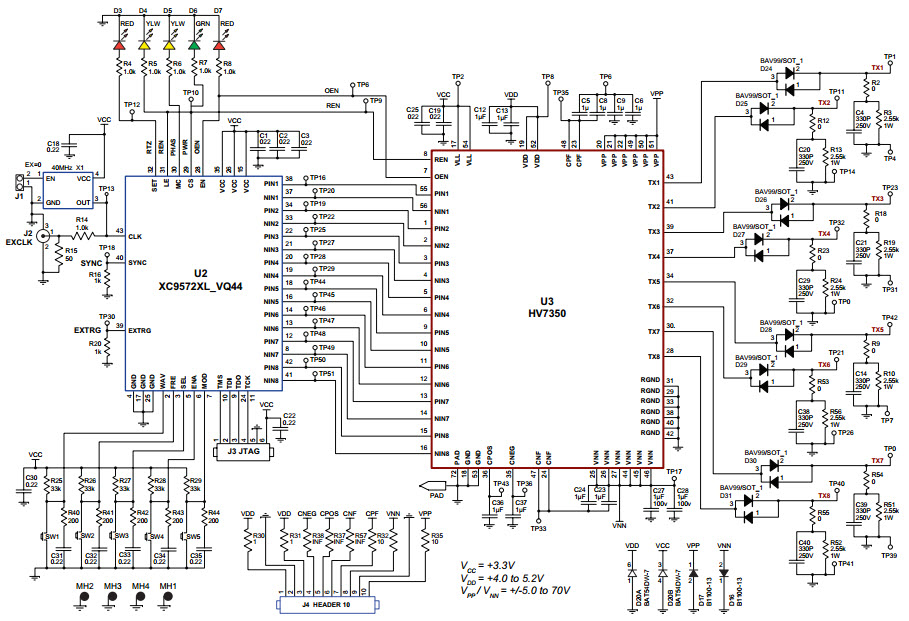 Microchip HV7350DB1 Reference Design 1