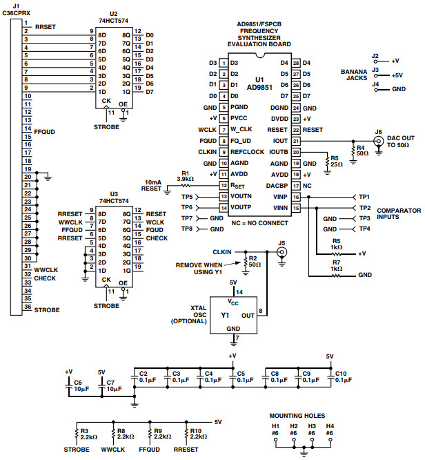 Analog Devices AD9851/FSPCB Reference Design 1