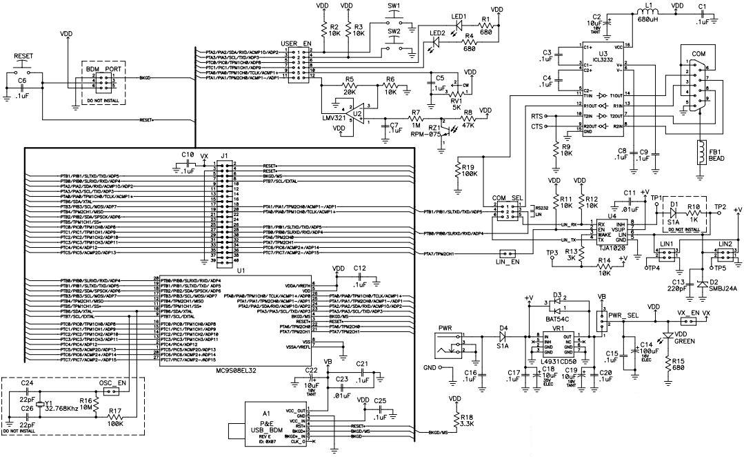 NXP USA Inc. DEMO9S08EL32AUTO Reference Design 3
