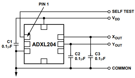 Analog Devices ADXL204EB Reference Design 2