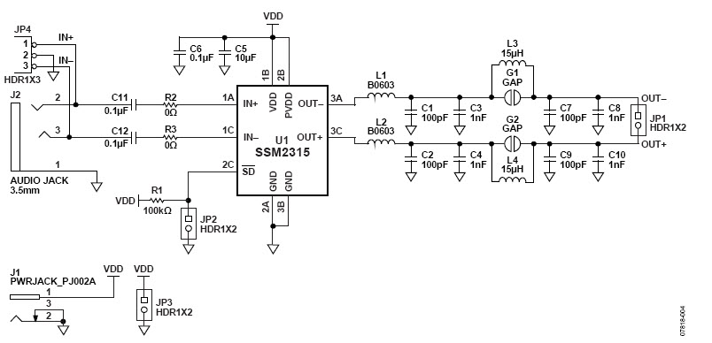 Analog Devices Inc. SSM2315-EVALZ Reference Design 3