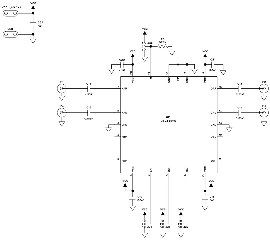 Maxim Integrated MAX4952BEVKIT+ Reference Design 1