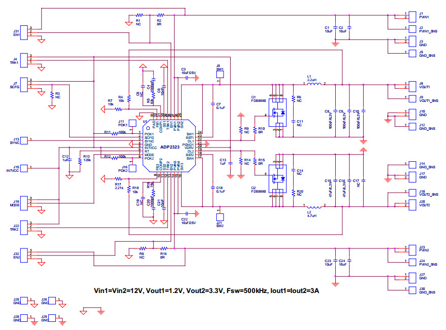 Analog Devices Inc. ADP2323-EVALZ Reference Design 2