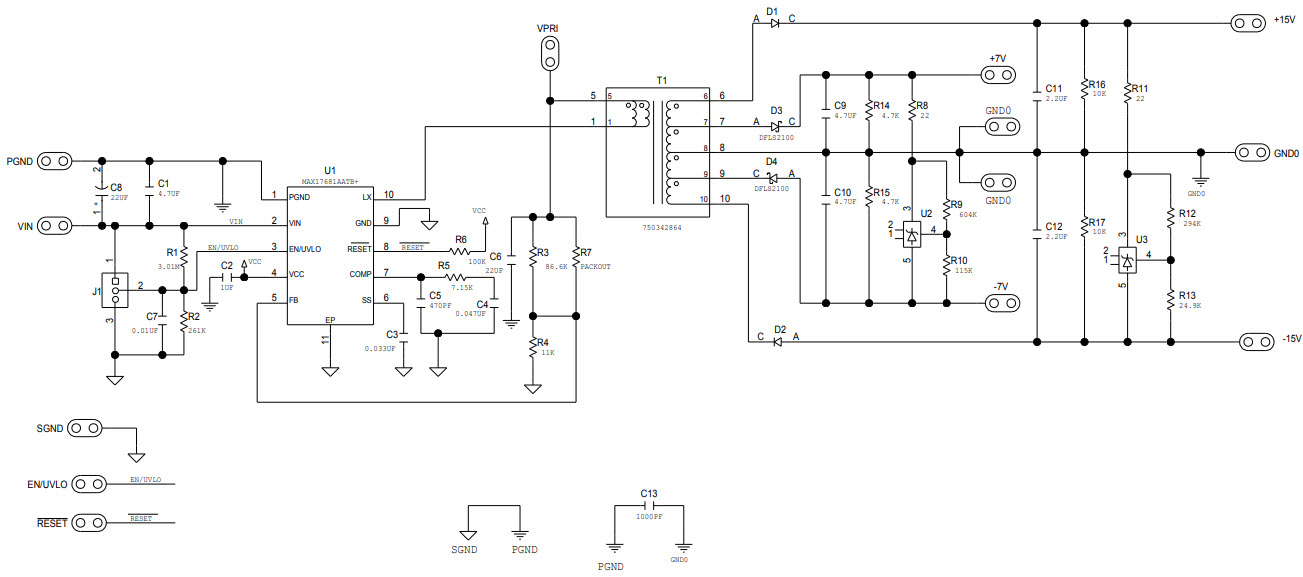 Maxim Integrated MAX17681AEVKITE# Reference Design 1