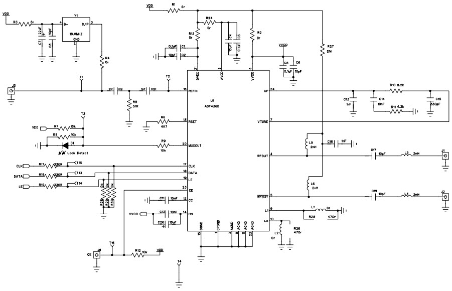 Analog Devices Inc. EV-ADF4360-2EB1Z Reference Design 2