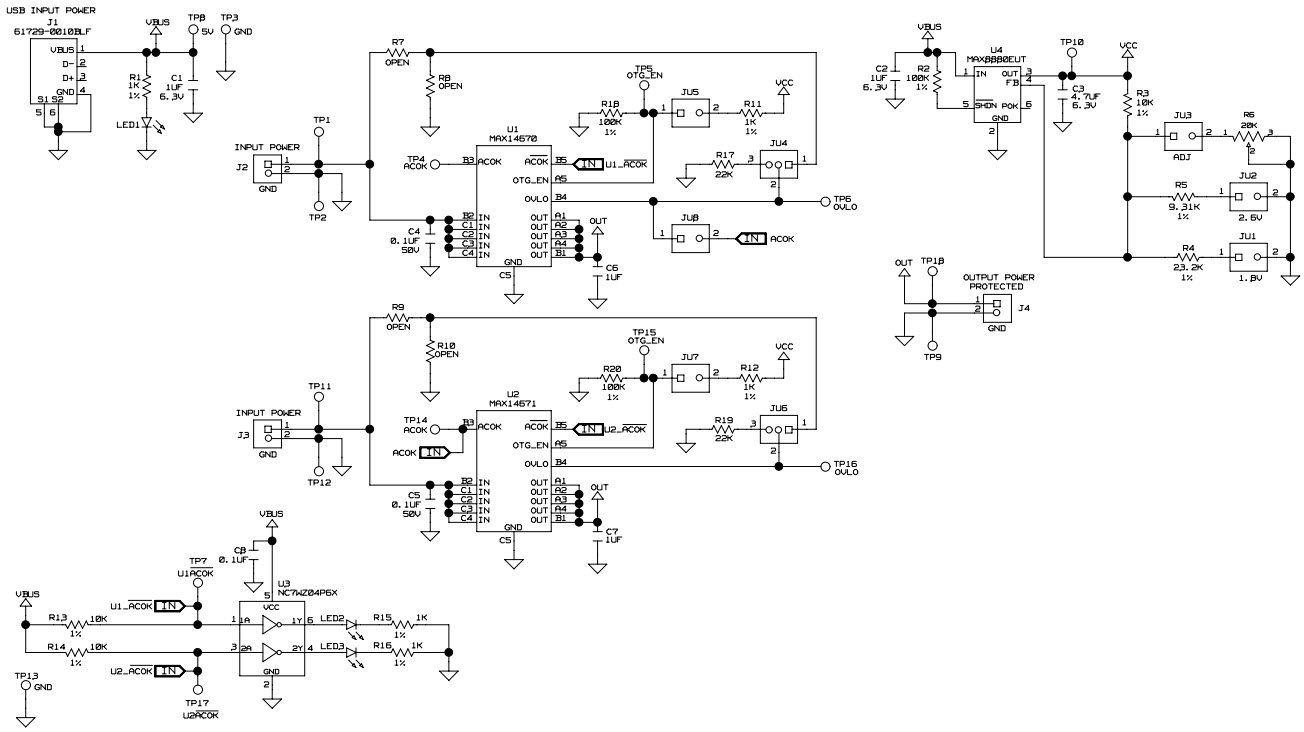 Maxim Integrated MAX14670EVKIT# Reference Design 1