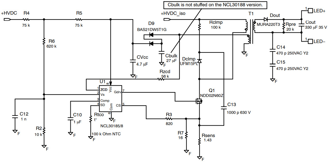 ON Semiconductor NCL30188FLYGEVB Reference Design 4