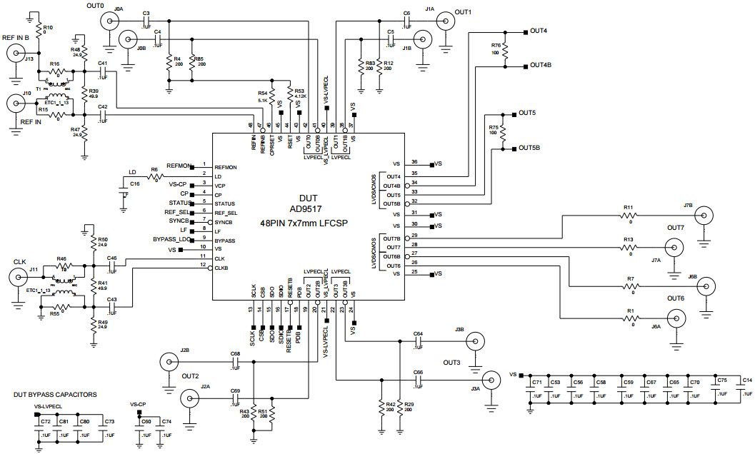 Analog Devices Inc. AD9517-2A/PCBZ Reference Design 5
