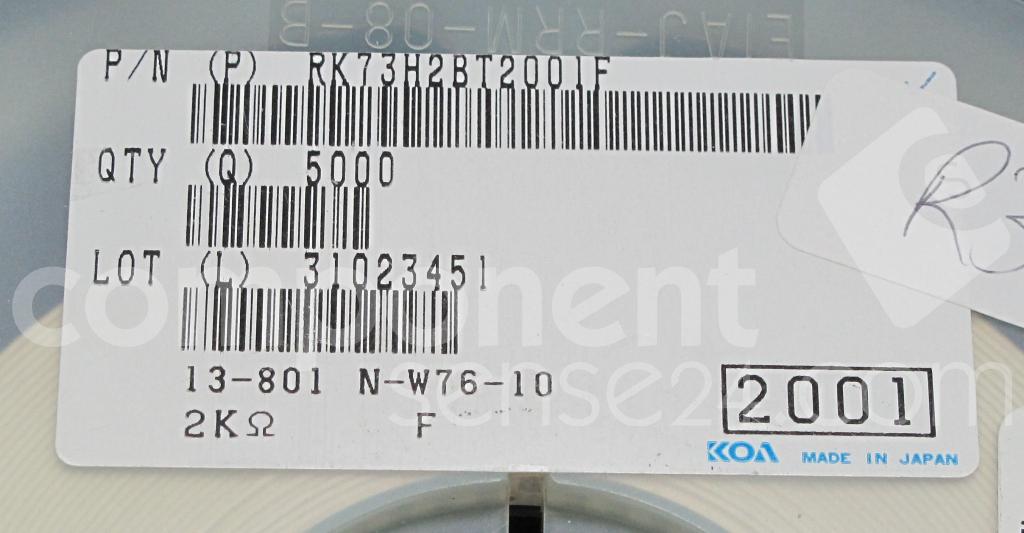 RK73H2BT2001FKOA Speer