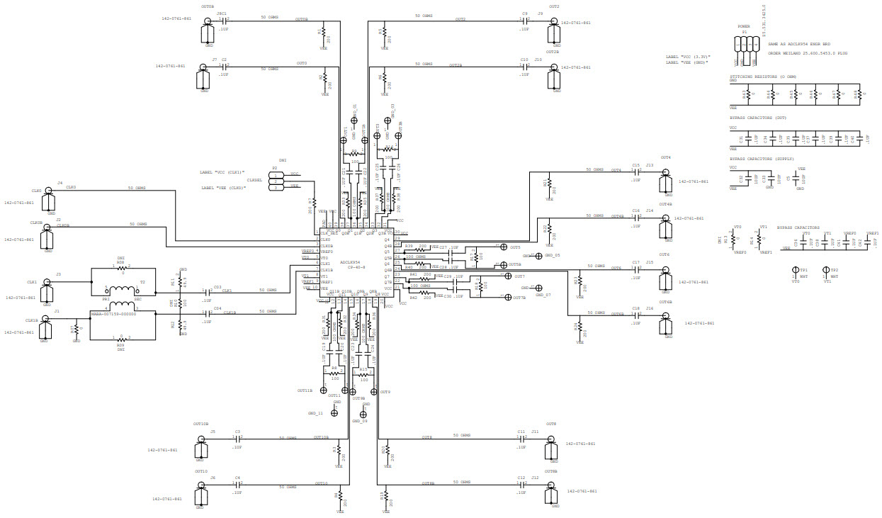 Analog Devices Inc. ADCLK954/PCBZ Reference Design 2