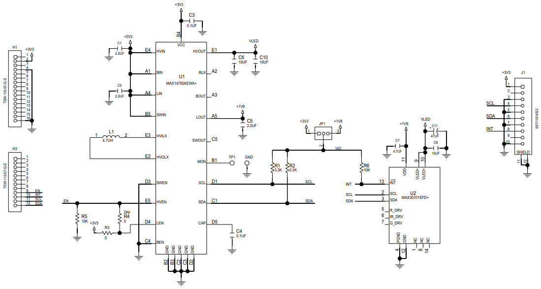 Maxim Integrated MAX30101WING# Reference Design 2