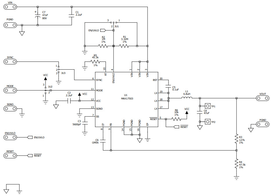 Maxim Integrated MAX17503EVKITA# Reference Design 1