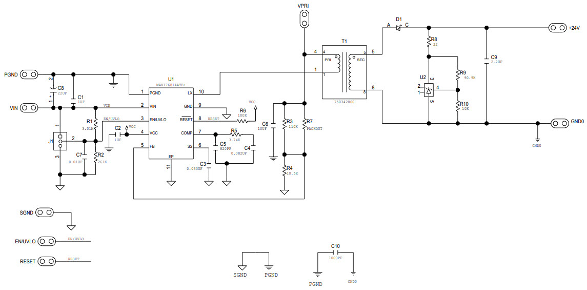 Maxim Integrated MAX17681AEVKITF# Reference Design 1