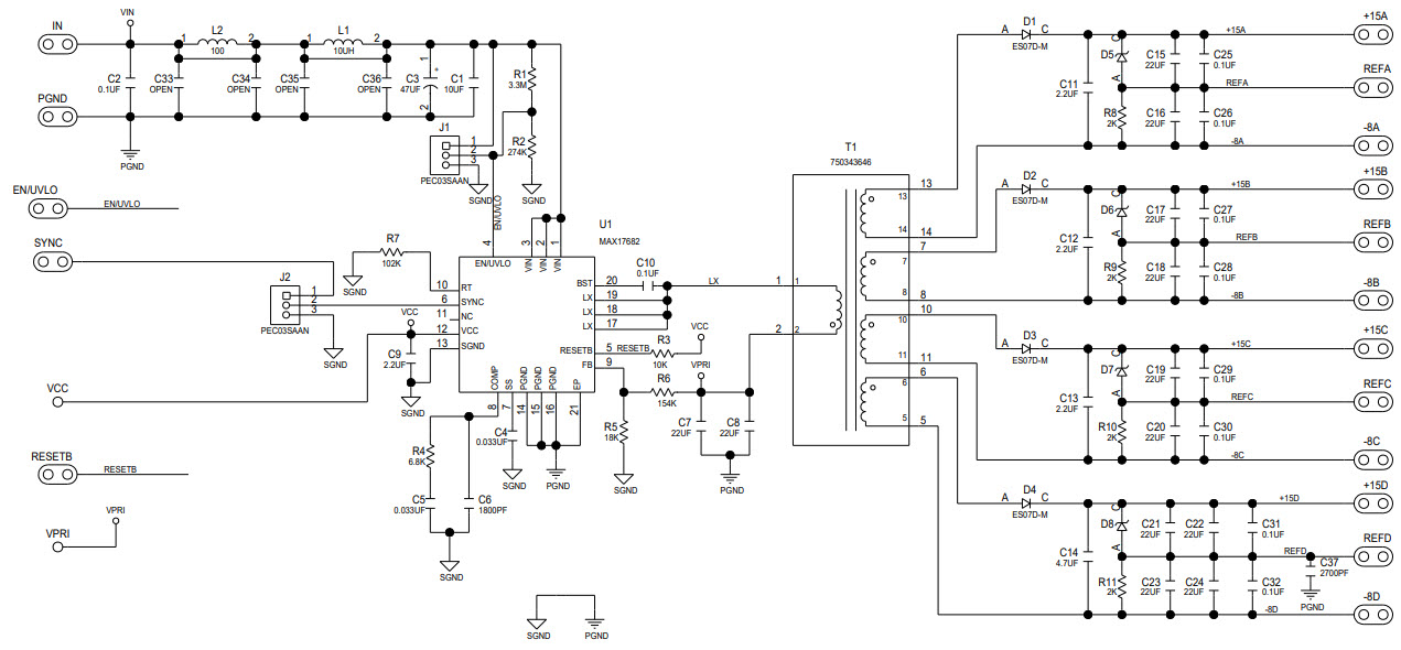Maxim Integrated MAX17682EVKITC# Reference Design 1