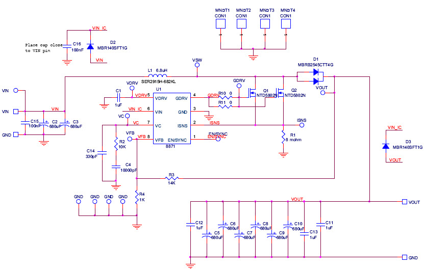 ON Semiconductor NCV8871BSTGEVB Reference Design 4