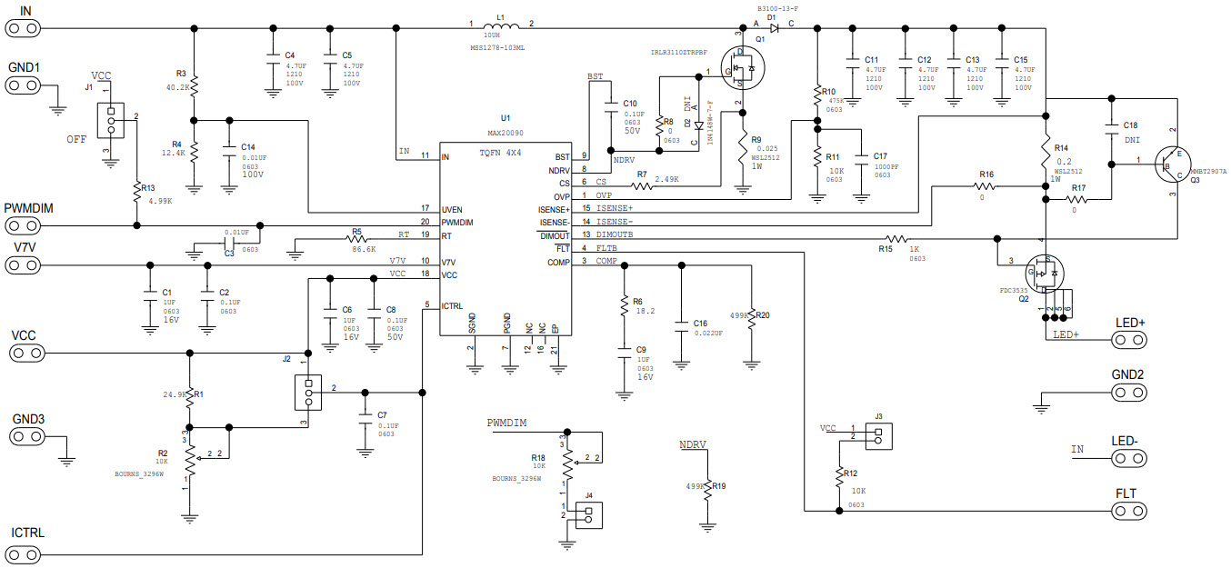 Maxim Integrated MAX20090EVKIT# Reference Design 3