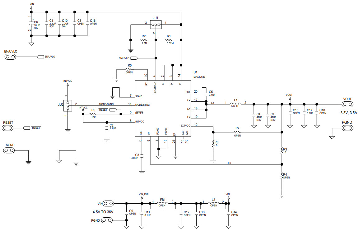 Maxim Integrated MAX17633AEVKIT# Reference Design 2