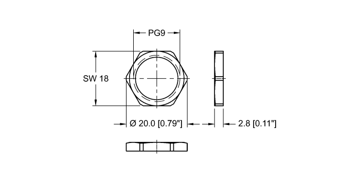 LOCKNUT-PG9-BRASS-(10/BAG)turck