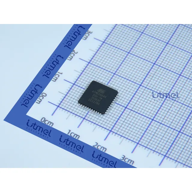 Microchip Technology ATMEGA644-20AU Real Photo with Scale Bar