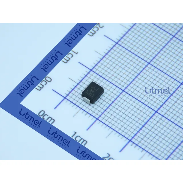 Taiwan Semiconductor Corporation SMBJ15CA Real Photo with Scale Bar Taiwan Semiconductor Corporation SMBJ15CA Real Photo with Scale Bar